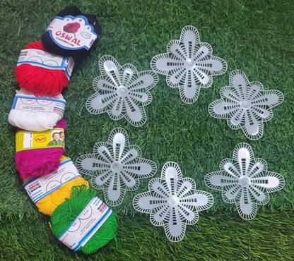 ShopTalk ( Pack of 6 )Flower with woolen ( pack of 6 )