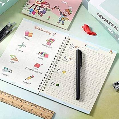 Mynxe MAGIC NOTEBOOK - B11 Magic Practice Copy Books Set of 4 Magic Writing & Drawing