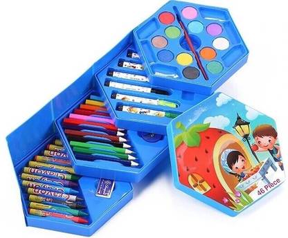 Flipkart.com | Mavin Colours Set For Kids | Drawing Kit 46 Pc Color ...