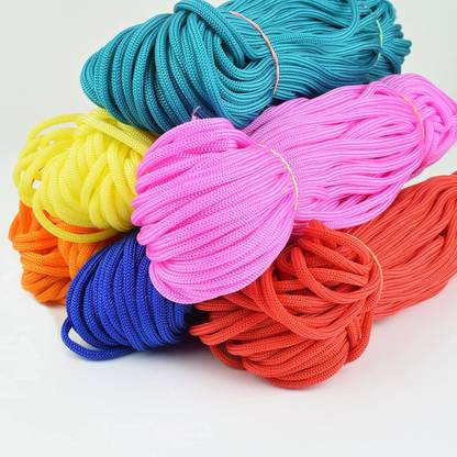 ASIAN HOBBY CRAFTS Nylon Knot Macrame Thread, Multi Color, 25 Meter Each Thread (Set B)