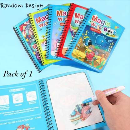 Giftiya Colourful Writing Magic Water Drawing Book Doodle Book With Magic Pen