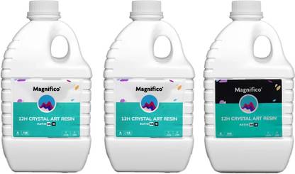 MAGNIFICO 12H Resin Art Kit (2:1) Clear UV-Resistant Epoxy Resin for Artwork 3 KG.