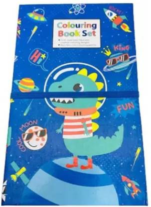 Sannu Dinosaur Theme Colouring Book with 8 Colour, 60 Pages Art and Craft Drawing