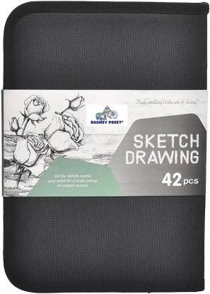 radhey preet Sketch Drawing Pencils Set of 42 PCs | Combo of All Sketch Things | RP519