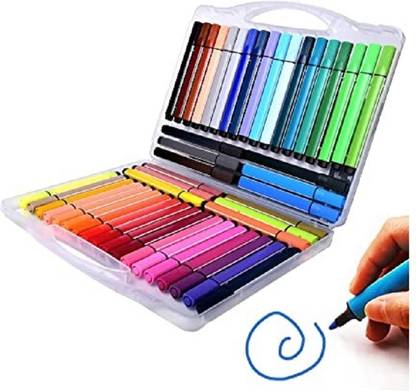 KAVANA Multi Water color Pens 48 Pcs Set,Washable Non-Toxic,