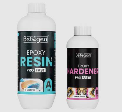 Betogen Epoxy Resin 2:1 Ratio Resin And Hardener 1500gm Set For Art And Craft