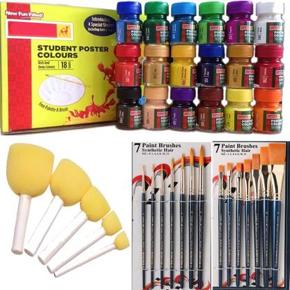 YAKONDA poster color set/Color Mixing pallets/colours set/Flat paint brush for artists