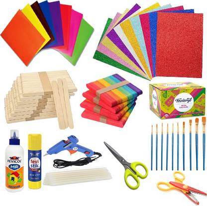 YAKONDA Wooden Ice Cream Sticks for DIY Crafts Project Work,Popsicle Spoon ,Craft kit