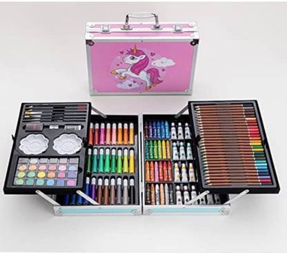 Equipagecart Colour Set Unicorn Color Box with Coloring Kit, Professional Drawing Color