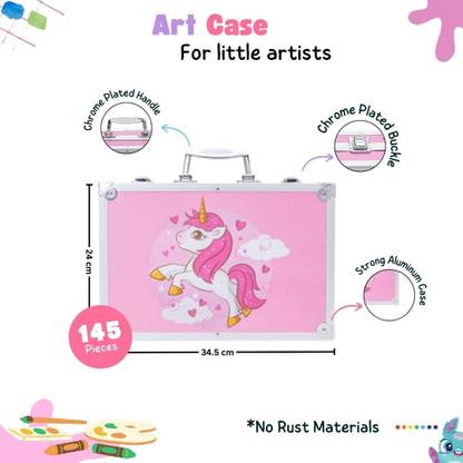 Tinker Squad 145 Pcs Kids Art Drawing and Painting Set | Creative Art Kit for Kids