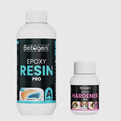 Betogen Epoxy Resin 3:1 Ratio Resin And Hardener 400gm Set For Art And Craft