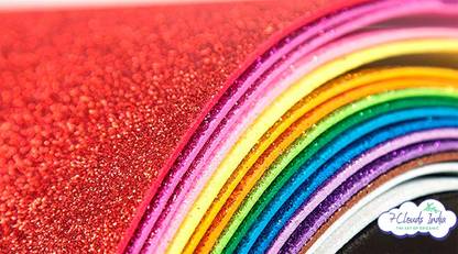 7 CLOUDS INDIA Foam A4 Glitter Sheets pack of 30 sheets