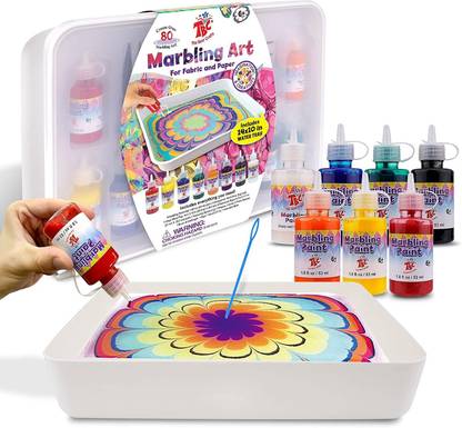 Happy Hues Marbling Kit for Fabric- Marbling Ink for Paper