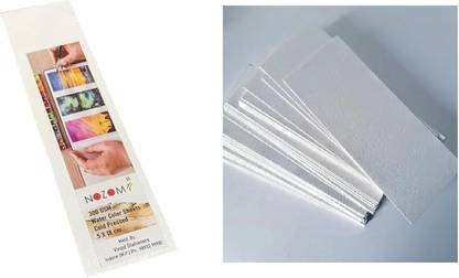 NOZOMI Bookmark Paper Cold Press-48 Sheets, Non-Toxic, Water Color Texture-Size18x5CM