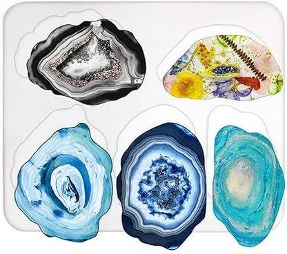 ArtKart Cavity Agate Resin Silicon Moulds for Resin Art Craft Kit (pack of 5)