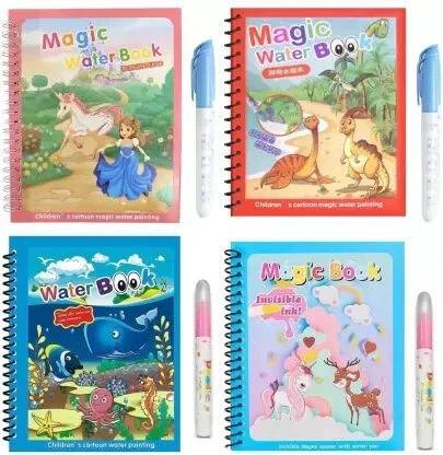 Ziggy Reusable Water Painting Book Water Magic Colouring Book With Water Filling Pen
