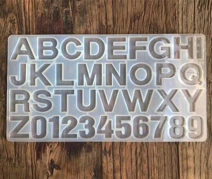 APR Enterprises ABCD Alphabet and Number Resin Art Silicon Mold