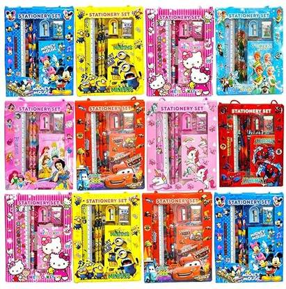 AMANVANI Stationery Set for Boys/Girls Return Gift for Kids Combo Stationery Kanjak Gifts