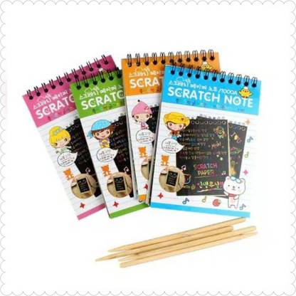 Evissa DIY Scratch Note Mini/ Scratch note 4 Piece