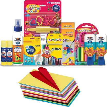 YAKONDA Fevicreate Activity Kit for Kids/Art Set/Colours paper Kit