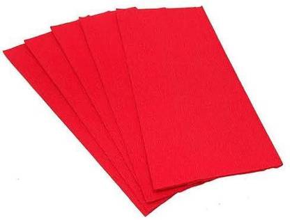 PROKART 12 pcs Flower Making Duplex Sheet Crepe Paper Size: 20x10 Inch Red