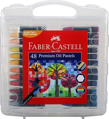 FABER-CASTELL Faber-Castell A.W. Premium Hexagonal Oil Pastels Set (Pack of 48)|Multicolor
