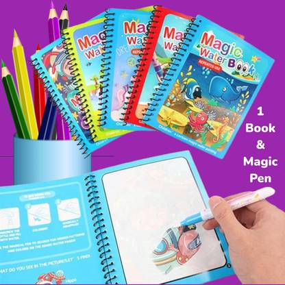 AirSoft Water Magic Book 4 Pages Quick Dry Painting Removable Or Disappear Coloring