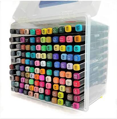 UKRAAFT Touch Cool Markers Professional Art Set 120 Pcs Double Ended Blendable