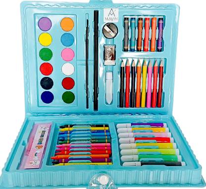 Mavin Colours Set or Drawing Kit For Kids | 68 Pc Color Tools & Art Accessories