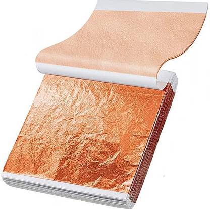 Kandle 3x3 inch Copper Leaf 25 Sheets for Resin Foil Leaf Paper Metallic Foil Flakes