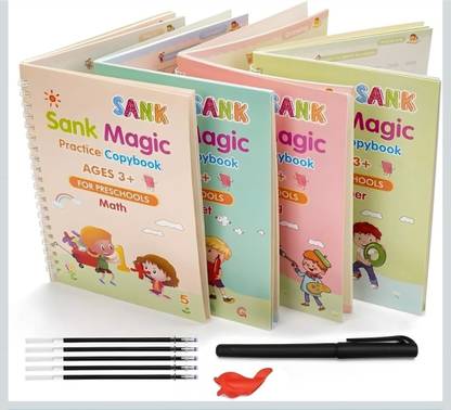 joymax Sank Magic Practice Book for Kids – Reusable Writing & Drawing Practice Notebook  (Multicolor)