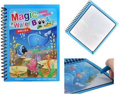 Sui Generis Magic Water Drawing Book Reusable Coloring Book Drawing Board For Kids Pack of 5