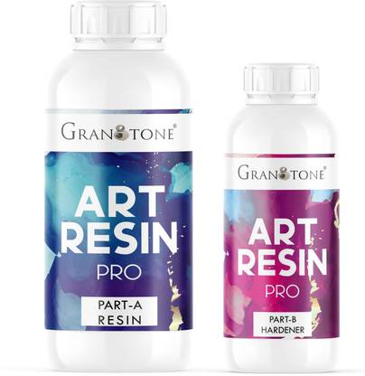 Granotone Crystal Clear UV Resistant| Long- Lasting| Smooth Finish| All Surface |Easy to Use |Non-Toxic Epoxy Art Resin Formula- 300 GMS