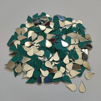WiseWalker Pear Shape 1000 Pieces 10mm Glass Mirror Stone With Glue Stick Art & Craft