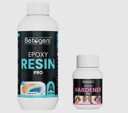 Betogen Epoxy Resin 3:1 Ratio Resin And Hardener 400gm Set For Art And Craft