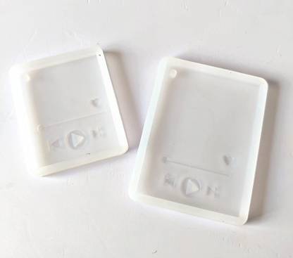 GD आर्ट स्टोर Spotify Resin Keychain Silicone Mould Set of 2 Pieces for Resin Art DIY
