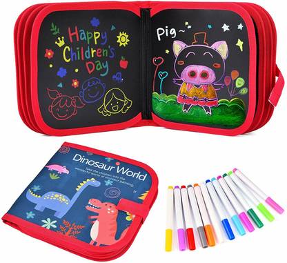 Divine Enterprise Reusable Kids Drawing Book Magic Painting Washable Erasable Activity Book