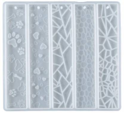 SS Art Land 5 in 1 Book Mark Design-2 Multipurpose DIY Silicone Mould For Epoxy Resin Art