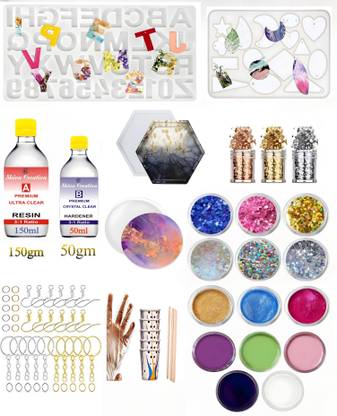 Shiva Creation alphabet and jwellary mould and resin art kit