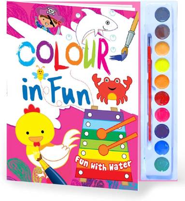 HELLO FRIEND Color In Fun Multi Colour Art Set With Paint Brush