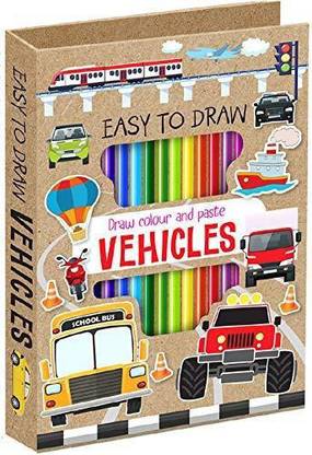 HELLO FRIEND Draw Colour And Paste Vehicles