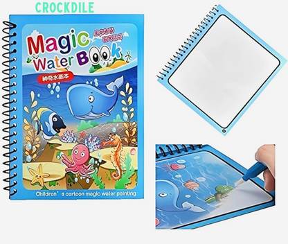 crockdile Reusable Water Doodle Book: Mess-Free Artistic Exploration