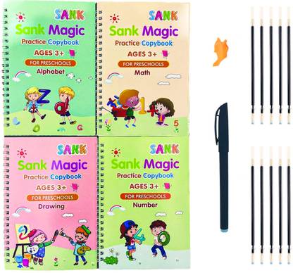 SOBU English Language Magic Copy Book For Kids Pre-School Calliagraphy Book