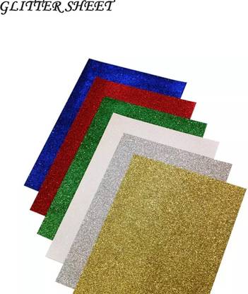 SAFESEED A4 SIZE MULTICOLOURED FOAM GLITTER SHEETS SET OF 10 SHEETS