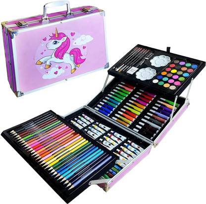 Devdhan 145 Pcs Professional Deluxe Art Set, Drawing Kit with Colored Pencils & Markers