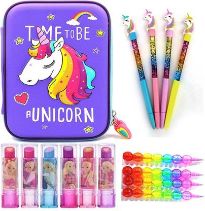 YAKONDA Big Pouch/Unicon Pen/Moti Pencil/Rubber set School Kit Student&Kids School