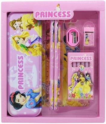 YEWISH Stationary Kit Set for School Kids, Pencil Scale Eraser Sharpener Crayons Set