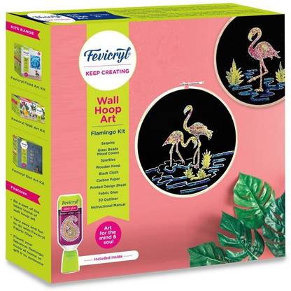 Fevicryl Wall Hoop Art Kit, DIY Art & Craft Kit