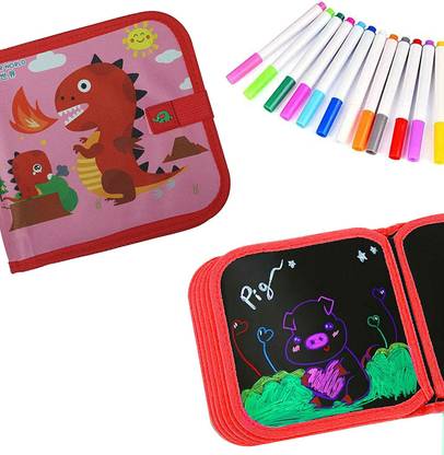 Manogyam Kids Reusable Drawing Book Magic Painting Washable Erasable Activity Book