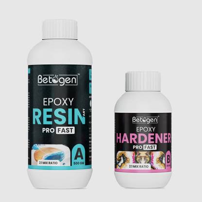 Betogen Epoxy Resin 2:1 Ratio Resin And Hardener 750gm Set For Art And Craft